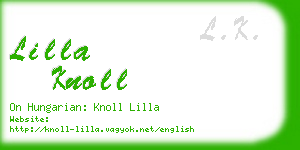 lilla knoll business card